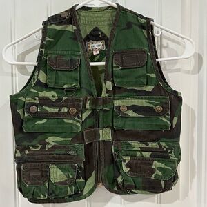 Camouflage Fishing Vest Child Boys Size 8